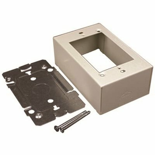 Legrand Wiremold 1-Gang Dual-Channel Steel Device Box Fitting, Ivory Legrand Wiremold 1-Gang Dual-Channel Steel Device Box Fitting, Ivory
