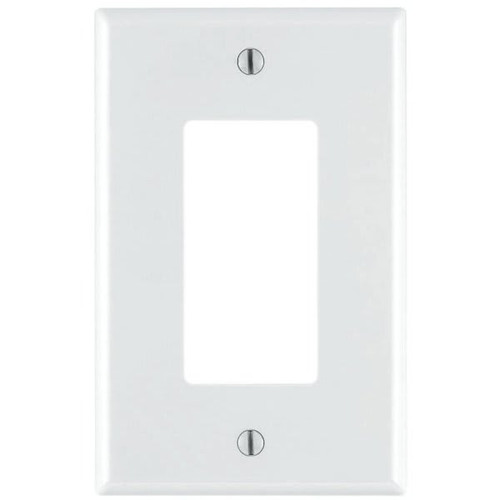 Leviton 1-Gang Decora/Gfci Midway Size Wallplate, White