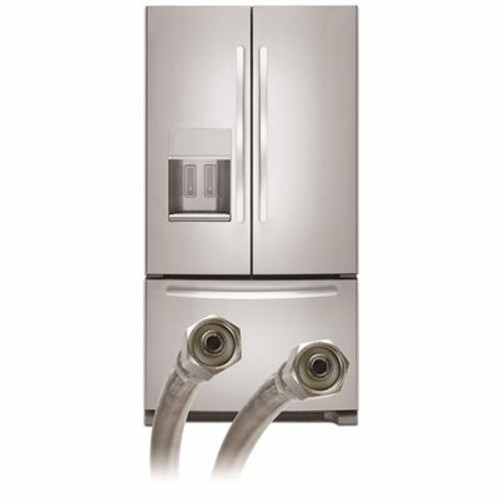 Fluidmaster 1/4 in. Compression x 1/4 in. Compression x 120 in. L Braided Stainless Steel Icemaker Connector Fluidmaster 1/4 in. Compression x 1/4 in. Compression x 120 in. L Braided Stainless Steel Icemaker Connector