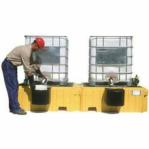 ULTRATECH INTERNATIONAL SPILL PALLET W/DRAIN 2 SHLF