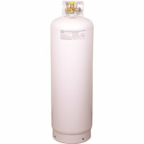 GAS 100 LB. STEEL LP CYLINDER, MULTIVALVE TYPE, GRAY