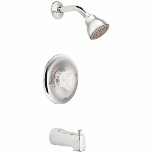 MOEN Chateau Posi-Temp Single-Handle 1-Spray Tub and Shower Faucet with Valve in Chrome MOEN Chateau Posi-Temp Single-Handle 1-Spray Tub and Shower Faucet with Valve in Chrome