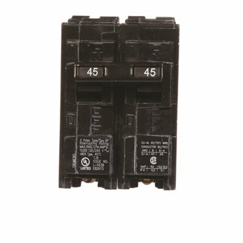 Siemens 45 Amp Double-Pole Type QP Circuit Breaker Siemens 45 Amp Double-Pole Type QP Circuit Breaker