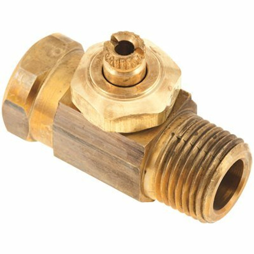 BrassCraft 1/2 in. FIP x 1/2 in. MIP Integral Shut-Off Valve BrassCraft 1/2 in. FIP x 1/2 in. MIP Integral Shut-Off Valve