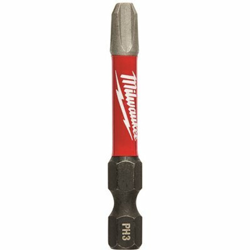 Milwaukee SHOCKWAVE Impact Duty 2 in. Phillips #3 Alloy Steel Screw Driver Bit (1-Pack) Milwaukee SHOCKWAVE Impact Duty 2 in. Phillips #3 Alloy Steel Screw Driver Bit (1-Pack)