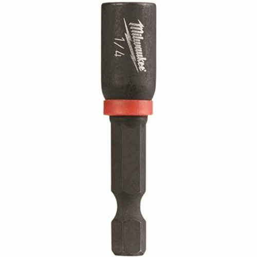 Milwaukee SHOCKWAVE Impact Duty 1/4 in. x 1-7/8 in. Alloy Steel Magnetic Nut Driver (1-Pack) Milwaukee SHOCKWAVE Impact Duty 1/4 in. x 1-7/8 in. Alloy Steel Magnetic Nut Driver (1-Pack)