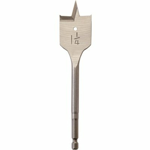 Milwaukee 1-1/4 in. x 6 in. High Speed Steel Flat Wood Boring Bit Milwaukee 1-1/4 in. x 6 in. High Speed Steel Flat Wood Boring Bit