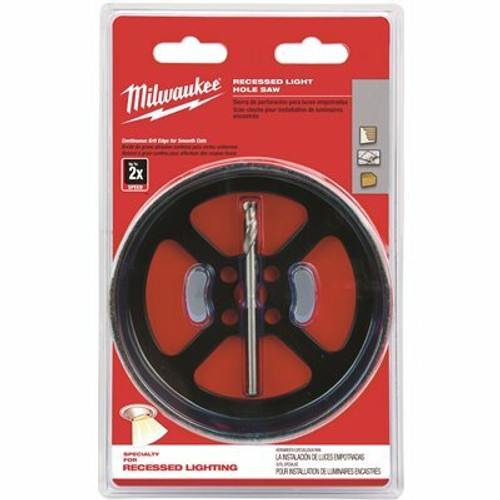 Milwaukee 6-3/8 in. Carbide Recessed Light Hole Saw With Pilot Bit Milwaukee 6-3/8 in. Carbide Recessed Light Hole Saw With Pilot Bit