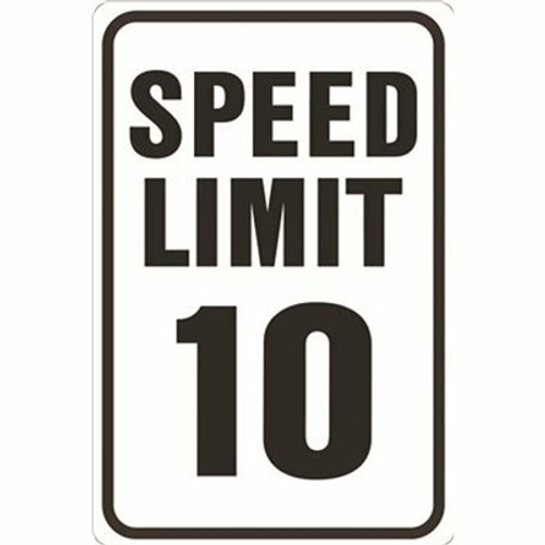 HY-KO 12 in. x 18 in. Speed Limit 10 MPH Heavy-Duty Reflective Sign HY-KO 12 in. x 18 in. Speed Limit 10 MPH Heavy-Duty Reflective Sign
