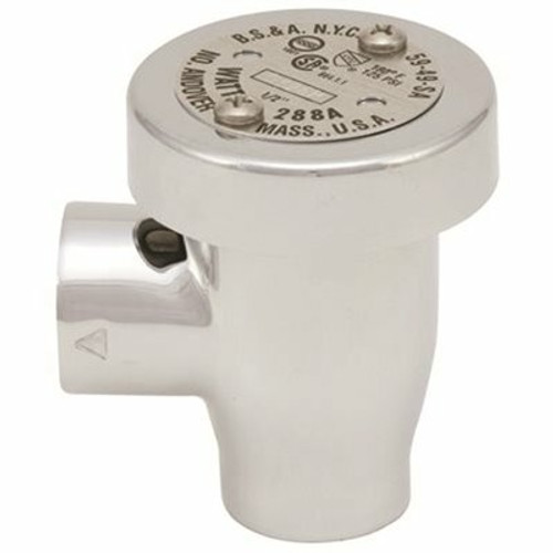 Watts Anti Siphon Vacuum Breaker , Backflow Preventer,1/2 in. Chrome, Lead Free Brass Watts Anti Siphon Vacuum Breaker , Backflow Preventer,1/2 in. Chrome, Lead Free Brass