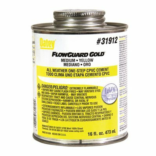 Oatey 16 oz. FlowGuard Gold CPVC 1-Step Cement Oatey 16 oz. FlowGuard Gold CPVC 1-Step Cement