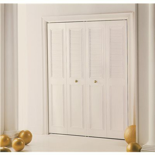 Dunbarton Corporation DUNBARTON THE CLASSIC METAL BI-FOLD DOOR, IVORY, 4 PANEL, 60X80 IN.