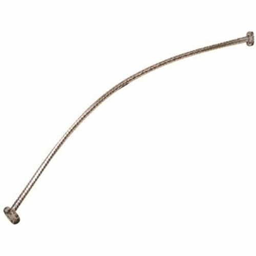 60 in. Stainless Steel Curved Shower Rod in Brushed Finish 60 in. Stainless Steel Curved Shower Rod in Brushed Finish