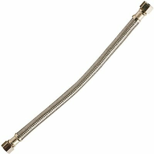 Fluidmaster 3/8 in. Compression x 3/8 in. Compression x 12 in. L Braided Stainless Steel Faucet Connector Fluidmaster 3/8 in. Compression x 3/8 in. Compression x 12 in. L Braided Stainless Steel Faucet Connector
