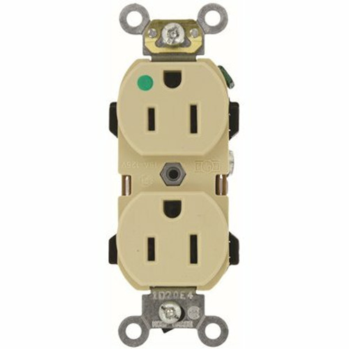 Leviton 15 Amp 125 V Hospital Grade Duplex Outlet/Receptacle, Ivory (1-Pack) 8200-HI Leviton 15 Amp 125 V Hospital Grade Duplex Outlet/Receptacle, Ivory (1-Pack) 8200-HI