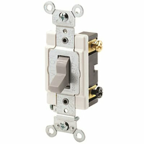 Leviton 20 Amp, 120-Volt/277 Volt Toggle Double-Pole AC Quiet Switch Commercial Grade Grounding, Ivory Leviton 20 Amp, 120-Volt/277 Volt Toggle Double-Pole AC Quiet Switch Commercial Grade Grounding, Ivory