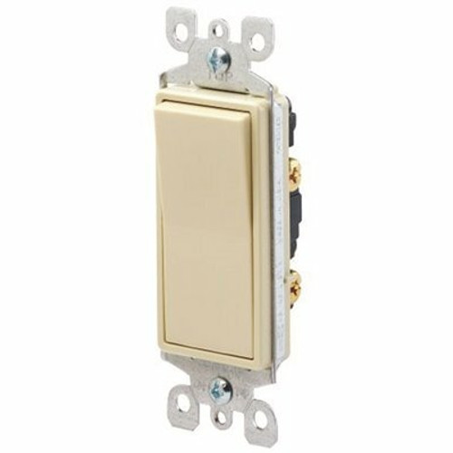 Leviton 15 Amp Decora Grounding Rocker Light Switch with Quickwire, Ivory 5601-2I Leviton 15 Amp Decora Grounding Rocker Light Switch with Quickwire, Ivory 5601-2I