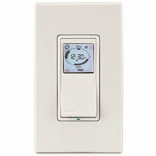 Decora 24 Hour Programmable Timer Switch for Lights/Motor Loads, Neutral Required, Single Pole or 3-Way, White VPT24-1PZ