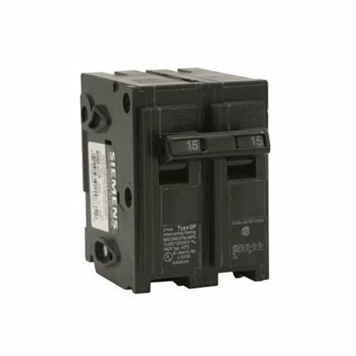 Siemens 15 Amp Double-Pole Type QP Circuit Breaker Siemens 15 Amp Double-Pole Type QP Circuit Breaker
