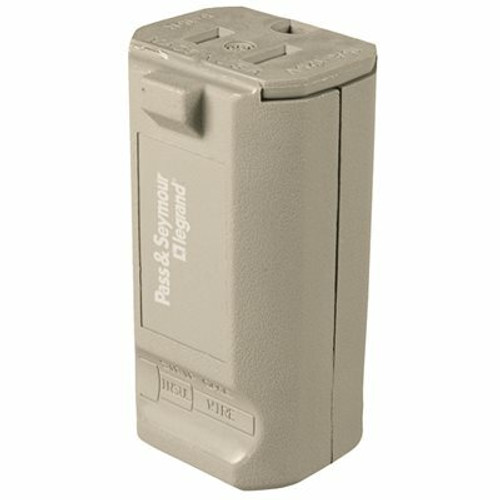 Legrand Pass & Seymour MaxGrip M3 15 Amp 125-Volt NEMA 5-15R Straight Blade Connector, Gray Legrand Pass & Seymour MaxGrip M3 15 Amp 125-Volt NEMA 5-15R Straight Blade Connector, Gray