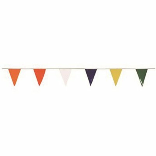 HY-KO 11 in. x 18-1/2 in. Multi-Colored Pennant Flags (50 ft. per Pack)