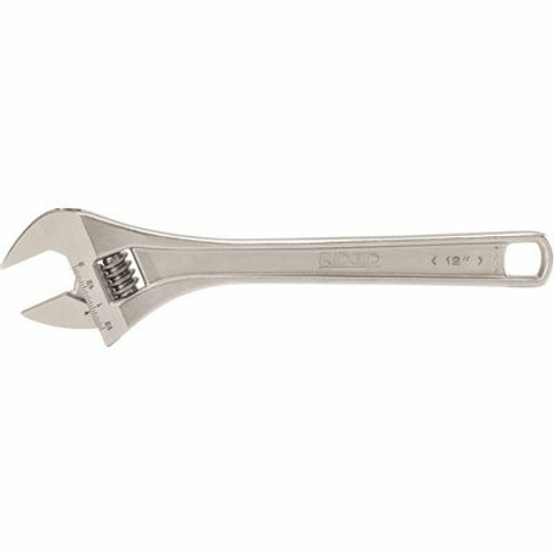 RIDGID 12 in. Adjustable Wrench with Tapered Wide-Capacity Jaw for Tight Spaces