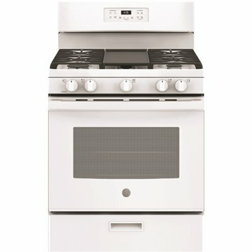 GE GE 30-INCH 5 CU. FT. FREE-STANDING GAS Range, WHITE GE GE 30-INCH 5 CU. FT. FREE-STANDING GAS Range, WHITE