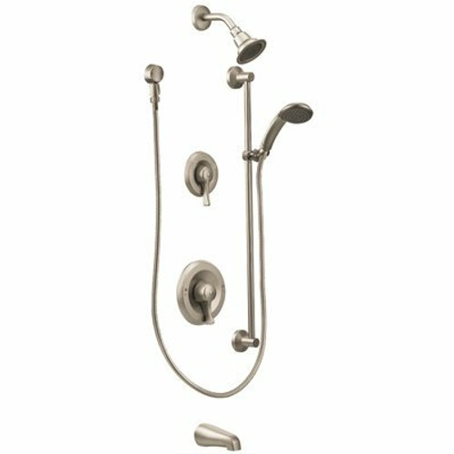 MOEN Commercial 1-Handle Posi-Temp Trim Kit in Brushed Nickel (Valve Not Included)