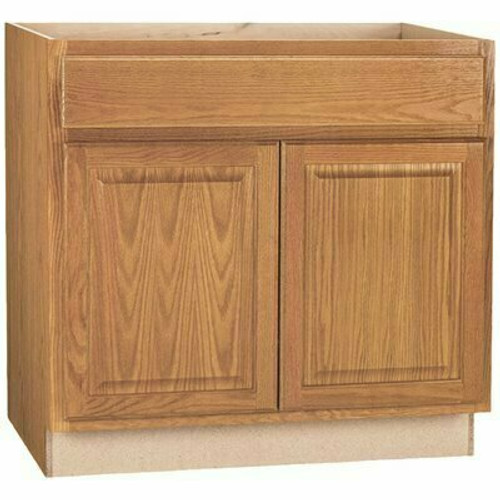 Hampton Bay Hampton 36 in. W x 24 in. D x 34.5 in. H Assembled Base Kitchen Cabinet in Medium Oak with Drawer Glides Hampton Bay Hampton 36 in. W x 24 in. D x 34.5 in. H Assembled Base Kitchen Cabinet in Medium Oak with Drawer Glides