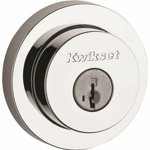 Kwikset 158 Round Contemporary Polished Chrome Single Cylinder Deadbolt Featuring SmartKey Security Kwikset 158 Round Contemporary Polished Chrome Single Cylinder Deadbolt Featuring SmartKey Security