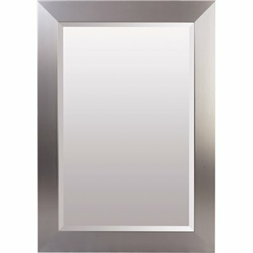 American Pride 26 X 36" Decorative Framed Beveled Mirror - 3" Brushed Nickel American Pride 26 X 36" Decorative Framed Beveled Mirror - 3" Brushed Nickel