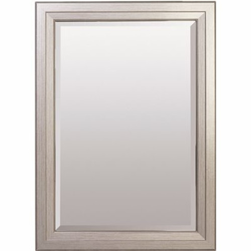 American Pride 23 X 30" Decorative Framed Beveled Mirror - 2.75" Brushed Nickel American Pride 23 X 30" Decorative Framed Beveled Mirror - 2.75" Brushed Nickel