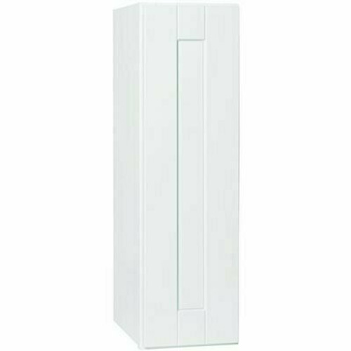 Hampton Bay Shaker 9 in. W x 12 in. D x 30 in. H Assembled Wall Kitchen Cabinet in Satin White