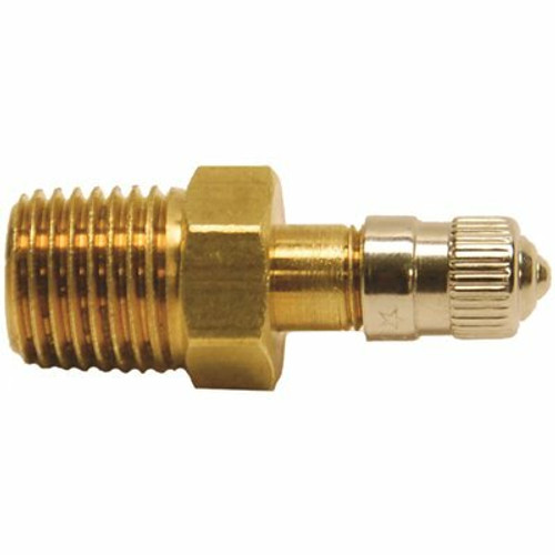MEC Standard Pressure Test Tap Valve with Brass Cap and Everseal, 1/4 in. MNPT MEC Standard Pressure Test Tap Valve with Brass Cap and Everseal, 1/4 in. MNPT