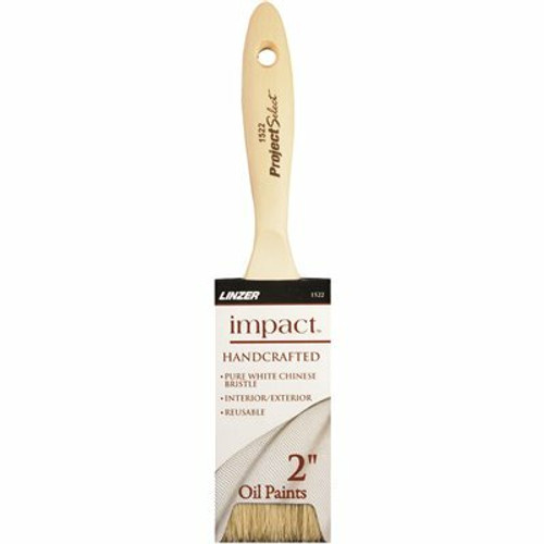Linzer 2 in. Project Select Finest White Chinese Bristle Oil Brush