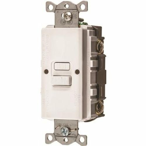 HUBBELL WIRING 20 Amp 125-Volt Hubbell Autoguard Commercial Blank Face GFCI Receptacle, White HUBBELL WIRING 20 Amp 125-Volt Hubbell Autoguard Commercial Blank Face GFCI Receptacle, White