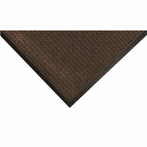 M+A Matting WaterHog Squares Classic Dark Brown 35 in. x 116 in. Universal Cleated Backing Indoor / Outdoor Mat