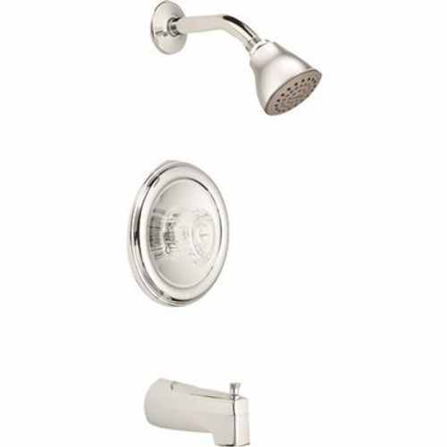 MOEN Chateau 1-Handle Wall Mount Tub and Shower Trim Kit in Chrome Bulk Pack (Valve Not Included)