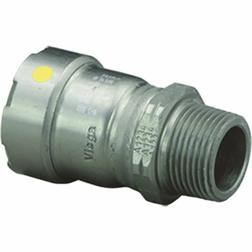 Viega MegaPressG 3/4 in. Press x 3/4 in. MPT Carbon Steel Adapter (10-Pack) (Gas Only) Viega MegaPressG 3/4 in. Press x 3/4 in. MPT Carbon Steel Adapter (10-Pack) (Gas Only)