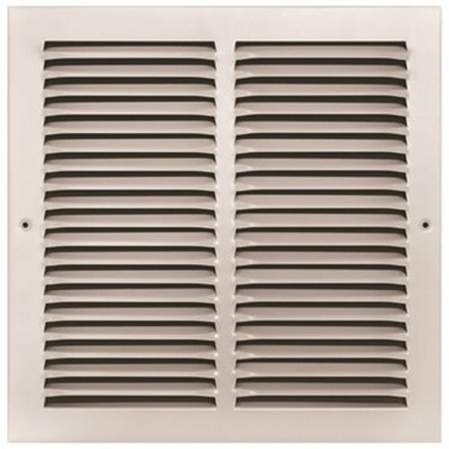 TruAire 12 in. x 12 in. White Stamped Return Air Grille TruAire 12 in. x 12 in. White Stamped Return Air Grille