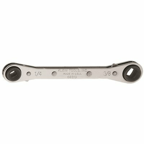 Klein Tools 3/16 in. & 5/16 in. Square x 1/4 in. & 3/8 in. Square Ratcheting Refrigeration Wrench