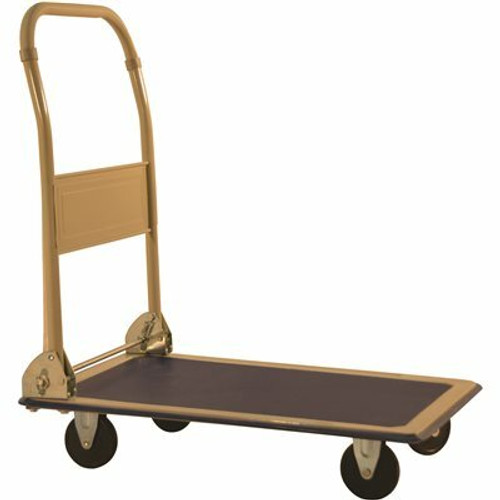 Milwaukee Folding Handle 330 lb. Capacity 30 in. D x 19 in. W x 33 in. H Steel Platform Cart Milwaukee Folding Handle 330 lb. Capacity 30 in. D x 19 in. W x 33 in. H Steel Platform Cart