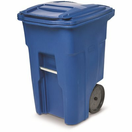 Toter 48 Gal. Blue Outdoor Trash Can with Quiet Wheels and Lid Toter 48 Gal. Blue Outdoor Trash Can with Quiet Wheels and Lid