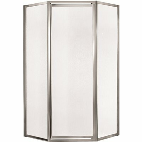 Tides 16-3/4 in. W x 24 in. W x 16-3/4 in. W x 70 in. H Framed Neo-Angle Shower Door in Silver Finish with Obscure Glass Tides 16-3/4 in. W x 24 in. W x 16-3/4 in. W x 70 in. H Framed Neo-Angle Shower Door in Silver Finish with Obscure Glass