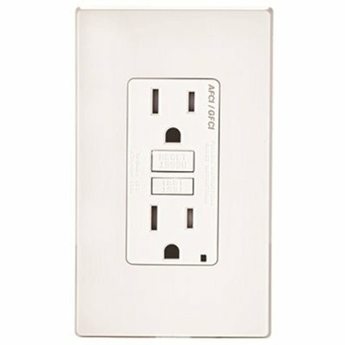 Leviton 15 Amp 125 V Tamper Resistant Duplex Outlet/Receptacle, White (1-Pack) AGTR1-W