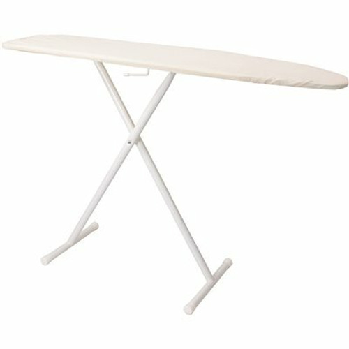 Hospitality 1 Source Basic Ironing Board Full-Size White with Khaki Pad and Cover (4-Case)