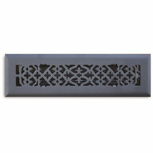 TruAire 4 in. x 10 in. Ornamental Scroll Design in Matte Black