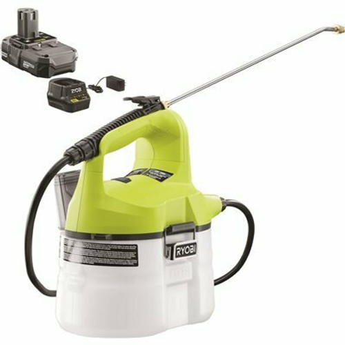 RYOBI ONE+ 18V Cordless Battery 1 Gal. Chemical Sprayer with 2.0 Ah Battery and Charger RYOBI ONE+ 18V Cordless Battery 1 Gal. Chemical Sprayer with 2.0 Ah Battery and Charger