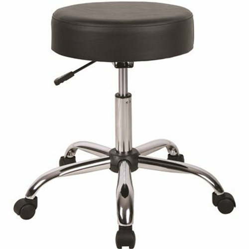 BOSS Office Products WorkPro Black/Chrome Antimicrobial Vinyl Medical Stool BOSS Office Products WorkPro Black/Chrome Antimicrobial Vinyl Medical Stool