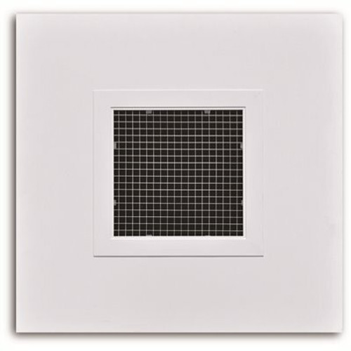 TruAire Steel T-Bar Panel Return Air Grille with Aluminum Egg-Crate Core - 20 in. Square neck